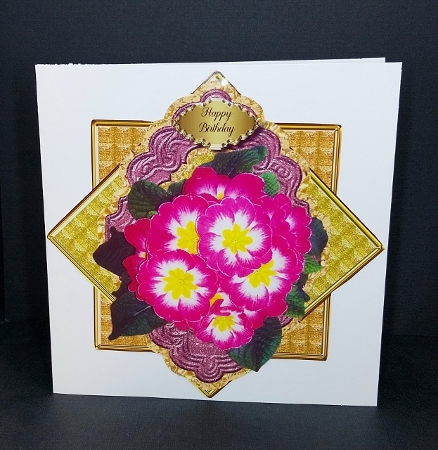 Layered Card Front with Flowers by Diane  Vermeer