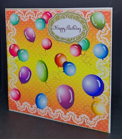 Happy Balloons Square Topper 6 by Diane  Vermeer