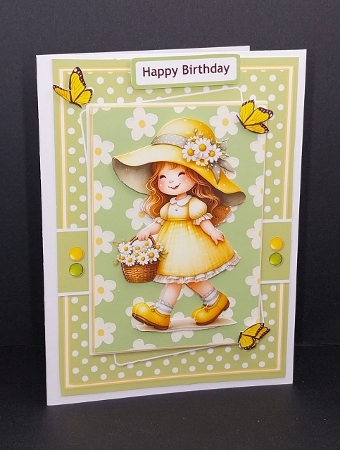 5x7 ~ Darling Daisy Girl by Diane  Vermeer