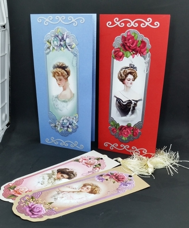 4 Vintage Floral Toppers / Bookmarks by Diane  Vermeer