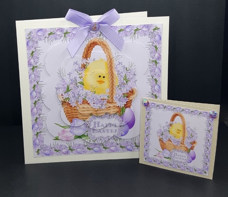 Easter Basket with Chicken Scalloped Pyramid by Diane  Vermeer