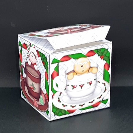 All in One Gift Box - Christmas Tea Cups by Diane  Vermeer