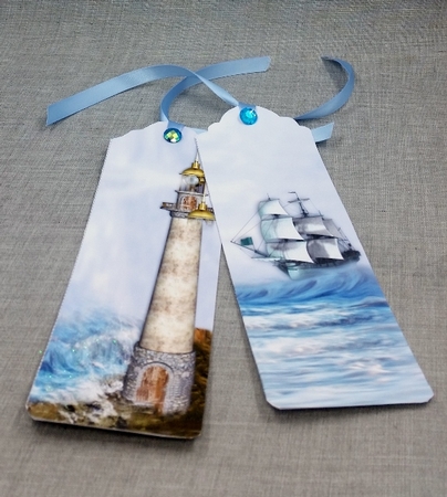 Ocean Scene Double Sided Bookmark by Diane  Vermeer