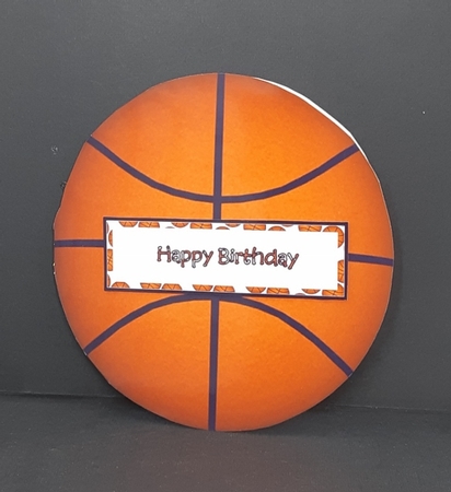 No1 Basketball Fan Shaped Card by Diane  Vermeer