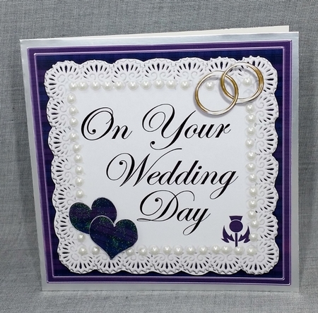 Tartan Wedding Decoupage Topper by Diane  Vermeer