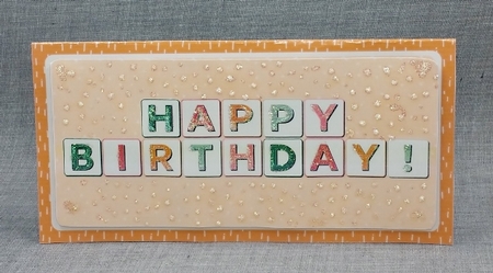 Retro Dl Yellow Birthday Card by Diane  Vermeer