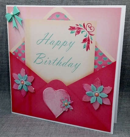 8 x 8 Birthday card front  by Diane  Vermeer