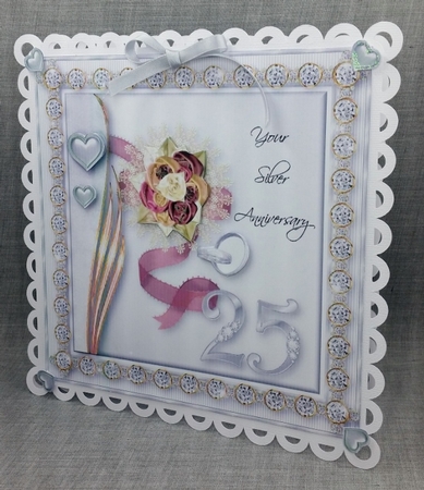 Your Silver Anniversary Card Topper by Diane  Vermeer