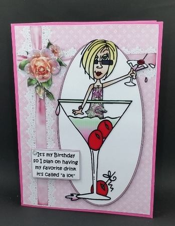 J.J has her favorite drink quick card by Diane  Vermeer