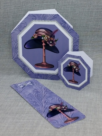 Floral Hat Octagonal Card by Diane  Vermeer
