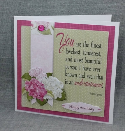 HYDRANGEA UNDERSTATEMENT TOPPER FOR SOMEONE VERY SPECIAL by Diane  Vermeer