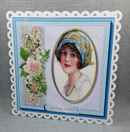 Beautiful Vintage Lady with Roses 3 by Diane  Vermeer