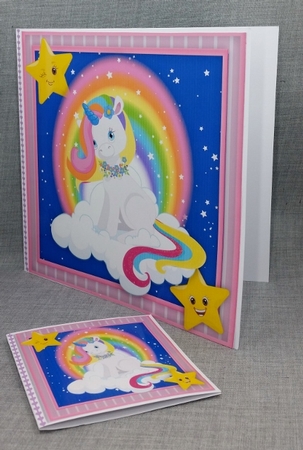 Beautiful Pink Rainbow Unicorn  by Diane  Vermeer