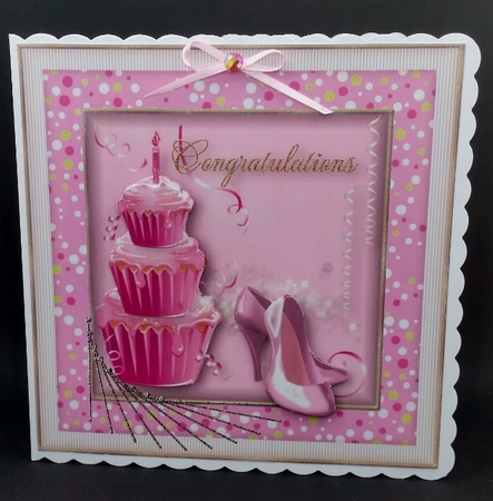 Congratulations Decadence Card Topper 1 by Diane  Vermeer
