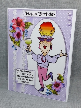 Edna looks fabulous quick card by Diane  Vermeer