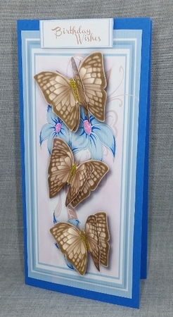 D L Beautiful Gold Butterflys and flowers  by Diane  Vermeer