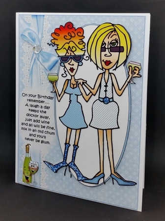 Rita and J.J. old chums qick card by Diane  Vermeer