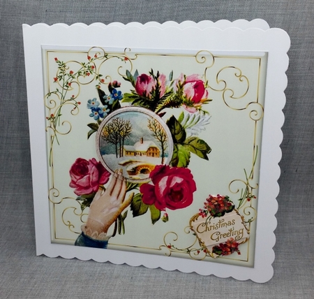 Vintage Christmas card front by Diane  Vermeer
