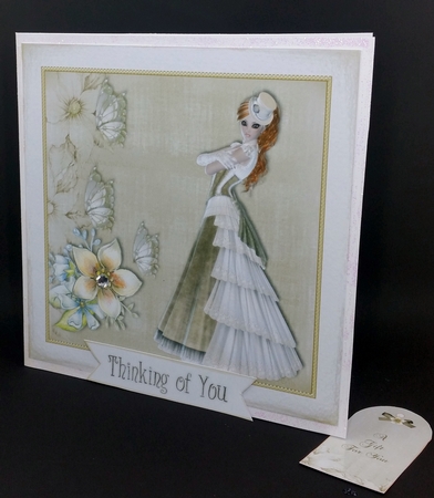 Lady,Flowers and Butterflies by Diane  Vermeer