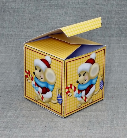 All In One Gift Box - Candycane Mouse by Diane  Vermeer