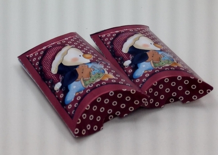 Red Penguins Chirstmas Pillow Box by Diane  Vermeer