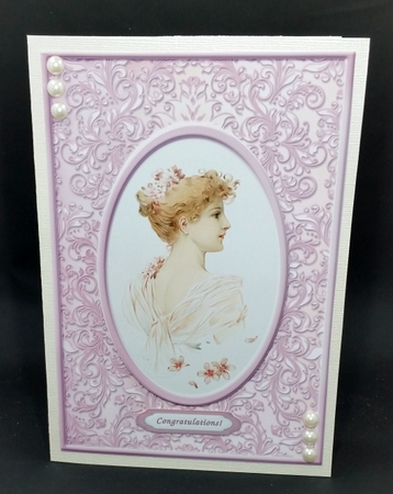 Charming Vintage Lady in Pink Frame by Diane  Vermeer