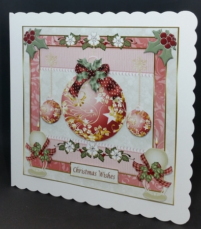 Christmas Bauble Decoupage Topper by Diane  Vermeer