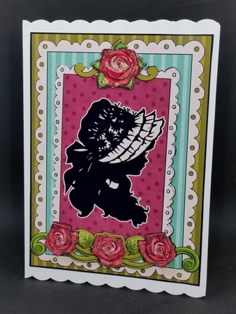 Lady Silhouette Card Front 3 by Diane  Vermeer