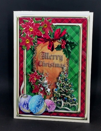 Vintage Christmas 5x7 Diamond Pyramid Topper by Diane  Vermeer