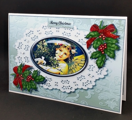 Beautiful Angel In Broderie Frame by Diane  Vermeer