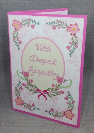 Deepest Sympathy - Pink Floral Border by Diane  Vermeer