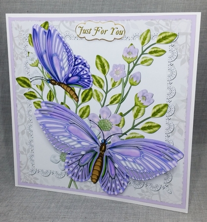 Large Butterflies - Lavender by Diane  Vermeer