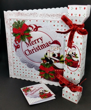 8x8 Santa cupcake Christmas 2 mini kit by Diane  Vermeer