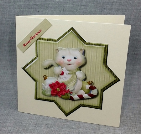 Star Card Topper  Purrfect Christmas  by Diane  Vermeer