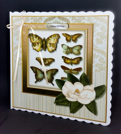 Camelia & Butterflies Vintage by Diane  Vermeer
