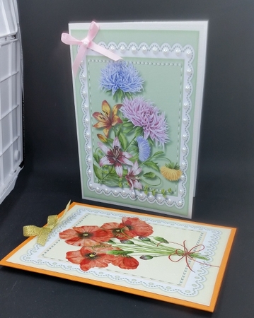 2 Beautiful Bouquet Flower  Toppers by Diane  Vermeer