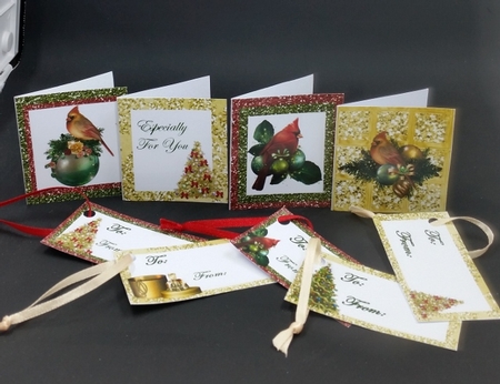 Glitter and Gold Christmas Gift and Name Tags by Diane  Vermeer