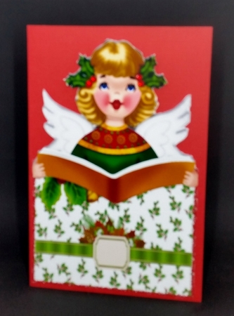singing carols with holly pretty angel over the edge by Diane  Vermeer