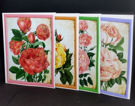 4 Beautiful Roses notelets 1,   by Diane  Vermeer