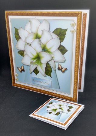 Card Topper Gorgeous Amaryllis by Diane  Vermeer