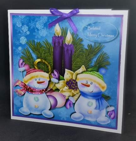 Belated Christmas Cute Card Topper by Diane  Vermeer