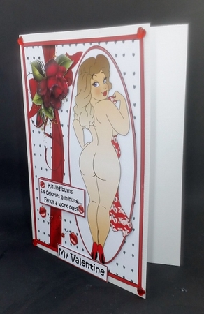 foxy lady Valentine kisses quick card by Diane  Vermeer