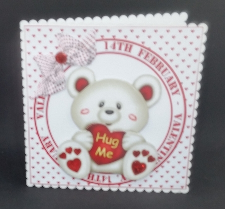 Valentine bear sending hugs and kisses by Diane  Vermeer