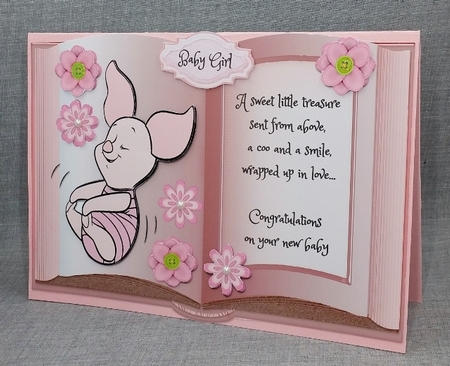 Little Pig Baby Girl Open Book by Diane  Vermeer