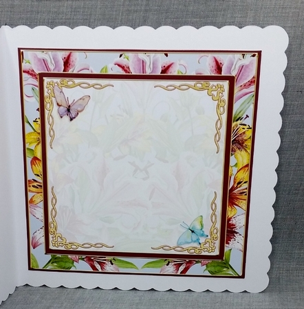 Lillies & Butterflies Insert Panel by Diane  Vermeer