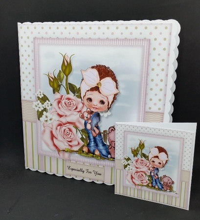 Cute Girl & Roses by Diane  Vermeer