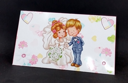 Sweet wedding couple money wallet by Diane  Vermeer
