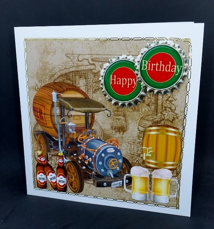Brewery Happy Birthday card front by Diane  Vermeer