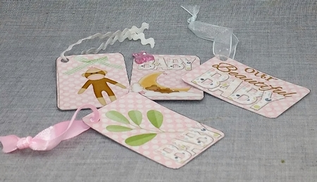 Baby Girl Gift tags Sheet 1 by Diane  Vermeer