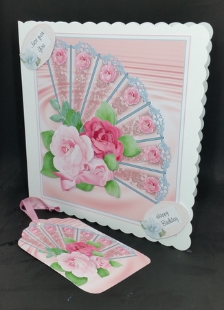 pink rose fan mini kit by Diane  Vermeer